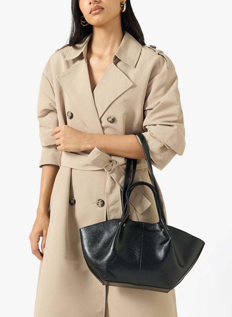 GLAMOROUS Faux Leather Structured Tote - Image 1