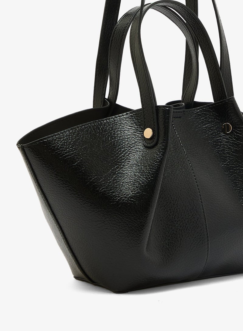 GLAMOROUS Faux Leather Structured Tote - Image 4