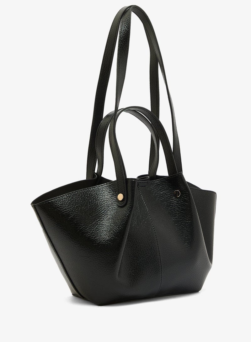 GLAMOROUS Faux Leather Structured Tote - Image 3