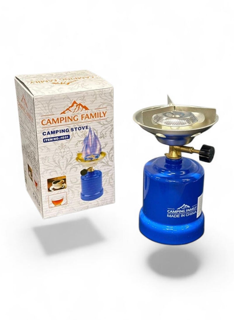 CAMPING FAMILY Portable Camping Stove Gas Tank with Adjustable Burner with One Gas Cartridge 190g - Image 2