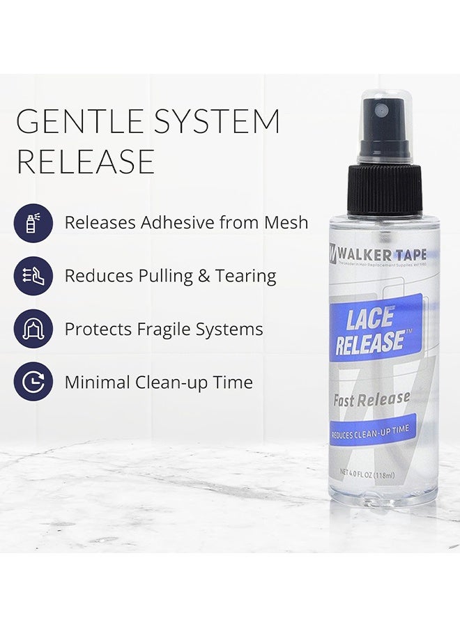 Walker Tape Lace Release Spray, Fast Release Tape In Extension Remover & Wig Glue Remover For Delicate Mesh Systems, Gentle Wig Glue Remover Spray, Effective Lace Adhesive Remover For Skin (4 oz) - Image 4