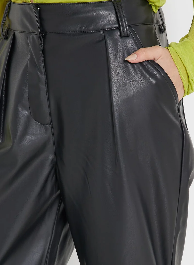 TOPSHOP Pu High Waist Pants