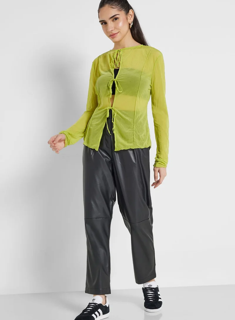TOPSHOP Pu High Waist Pants