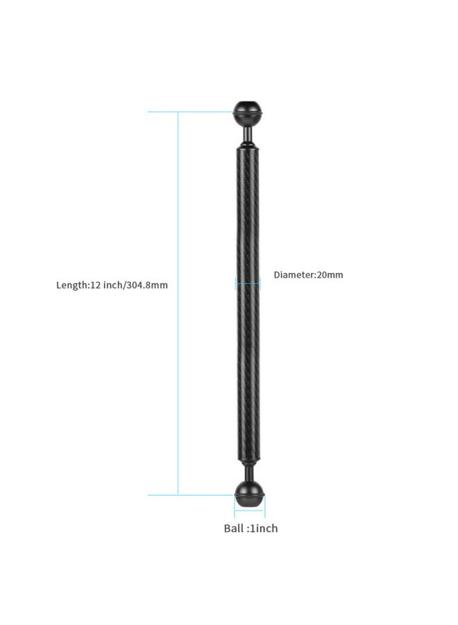 Flying Super Camera Diving Buoyancy Lamp Arm 5/6/7/8/9/10/11/12 Inch Lamp Arm D20mm Buoyancy Arm-Color:Diameter 20mm12 Inch Black  - Image 1