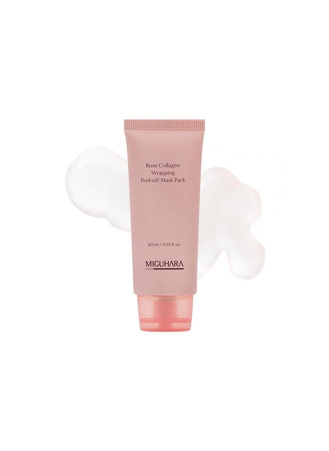 MIGUHARA - Rose Collagen Wrapping Peeloff Mask Pack Korean Skincare Mask Pack (60Ml/2.02 Fl.Oz.) - Image 1