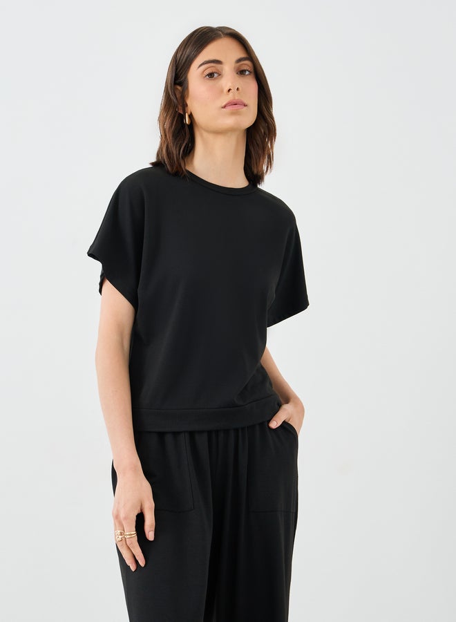 تايك تو طقم تي شيرت وبنطلون بقصة مربعة قطعتين - Image 2