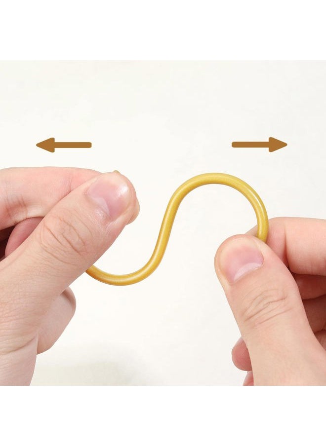POVETIRE - 30 Pack 2.5 Inch Rubber Gold S Hook for Hanging Baby Headband Hair Accessories Baby Bib NecklaceJewelry Hat Holder - Image 1