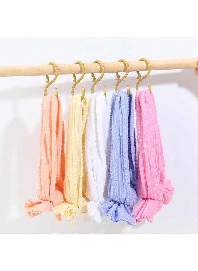 POVETIRE - 30 Pack 2.5 Inch Rubber Gold S Hook for Hanging Baby Headband Hair Accessories Baby Bib NecklaceJewelry Hat Holder - Image 1