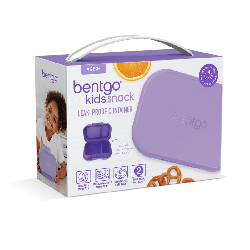 Bentgo Kids Snack - 2 Compartment Leak-Proof Bento-Style Food Storage for Snacks and Small Meals  Easy-Open Latch  Dishwasher Safe  and BPA-Free - Ideal for Ages 3+ (Purple) - Image 5