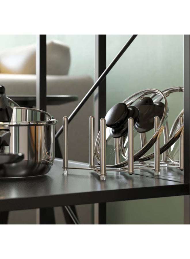 Adjustable Pot Lid Organizer, Expandable Stainless Steel Pan Lid Holder for Cabinet, Drawer and Shelf Storage, Kitchen Lid Rack for Pot Lids and Food Container Lids - Image 3
