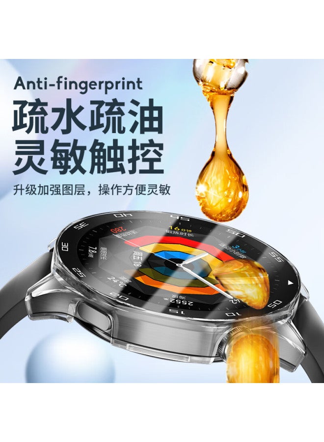 Wei Qiantu Weiqiantu Huawei Gt5 Protective Case Watch Tempered Film High Definition Touch-sensitive Full Coverage Protective Cover Film Case Integrated Watch Case Gt5-46mm Dial-black - Image 2