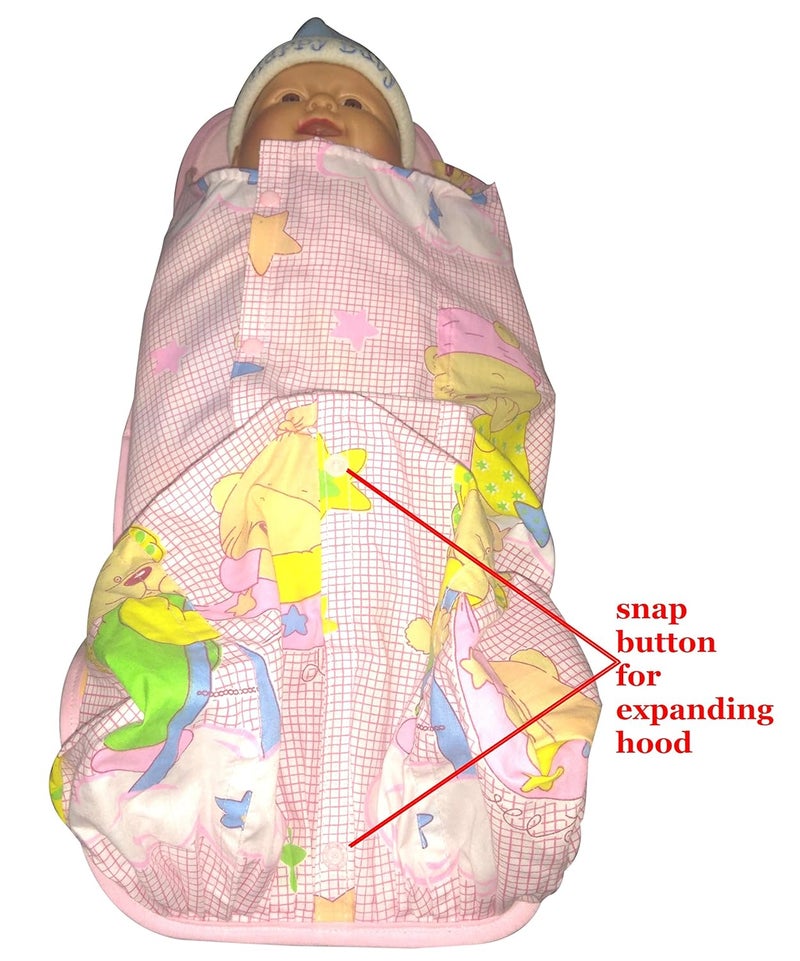 HOOPA وسادة تغذية XXL مطبوعة مع غطاء - وردي | حامل رضيع | وسادة للرضاعة | وسادة للرضاعة الطبيعية | حامل للأطفال | وسادة للرضاعة الطبيعية | حامل مائل - Image 3