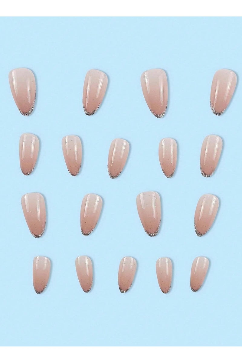 Almond shaped fake nails. The box contains 24 nails with a nail file and glue - Image 2