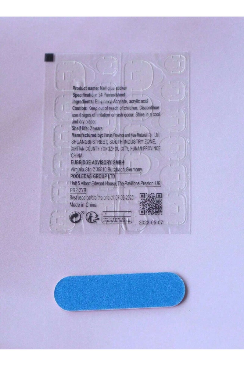 Almond shaped fake nails. The box contains 24 nails with a nail file and glue - Image 4