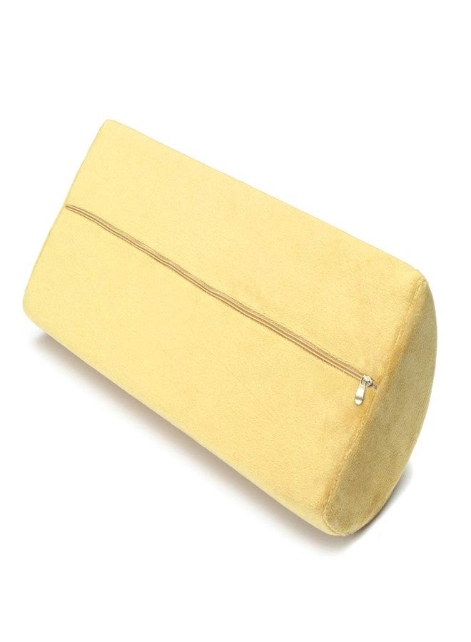 SKYZONAL Multi-use Bolster Pillow for Legs Back Neck Lumbar Spine Knee Pain Relief Memory Foam Support Pillow (Yellow) - Image 4