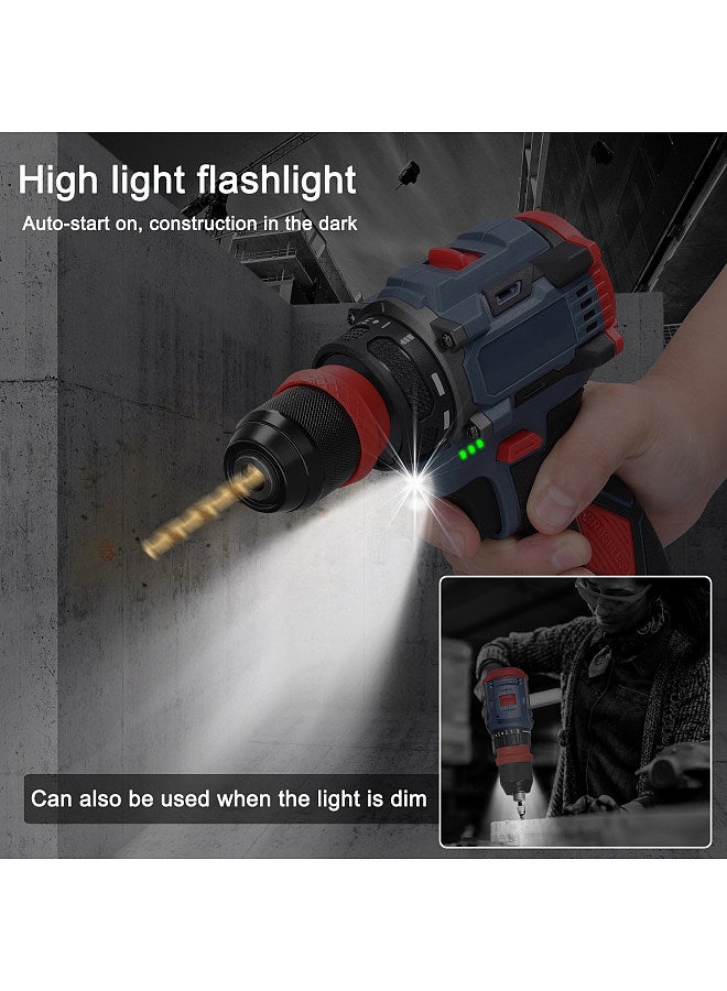 16.8V 2in1 Lithium Drill Electric Screwdriver Multi-function Power Tool 45Nm Torque Brushless Motor Practical Screw Driver for Home Appliances Furniture Installation Automotive Electronics Repairing  - Image 4