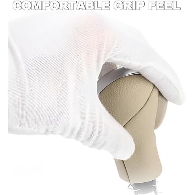 rayihni Beauenty Automatic Shift Knob for 20122020 Nissan Patrol Y62 Infiniti FX35 FX37 FX50 EX25 EX35 G25 G35 G37 QX50 QX56 QX70 QX80 Leather and Synthetic Fiber Materials Beige - Image 3