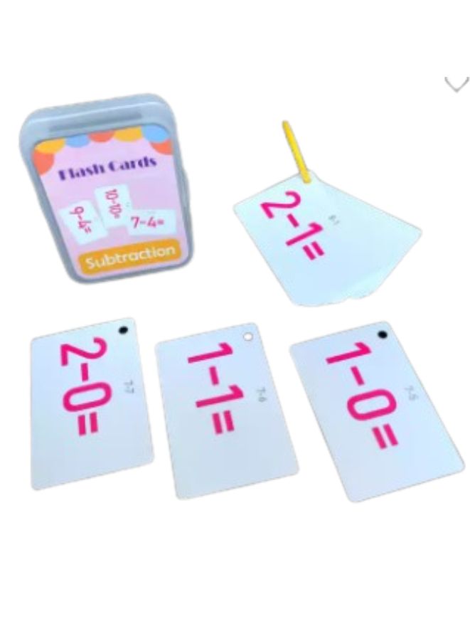 Educational Flash Cards Pocket Card Preschool Teaching Cards for kids, 30 Cards, Subtraction - Image 2