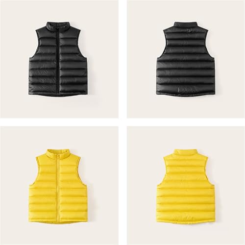 BESTORI Kids Boys Girls Winter Puffer Vest Lightweight Sleeveless Jacket with Pockets Quilted Full Zip Outerwear, Black, 11-12 Years - Image 4