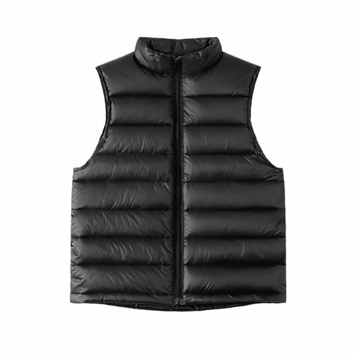 BESTORI Kids Boys Girls Winter Puffer Vest Lightweight Sleeveless Jacket with Pockets Quilted Full Zip Outerwear, Black, 11-12 Years - Image 1