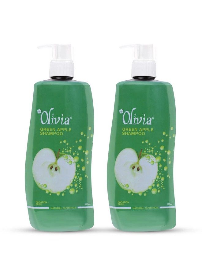 Olivia Green Apple Herbal Shampoo With Conditioner For Natural Nutrition 500 Ml Pack Of 2 - Image 2