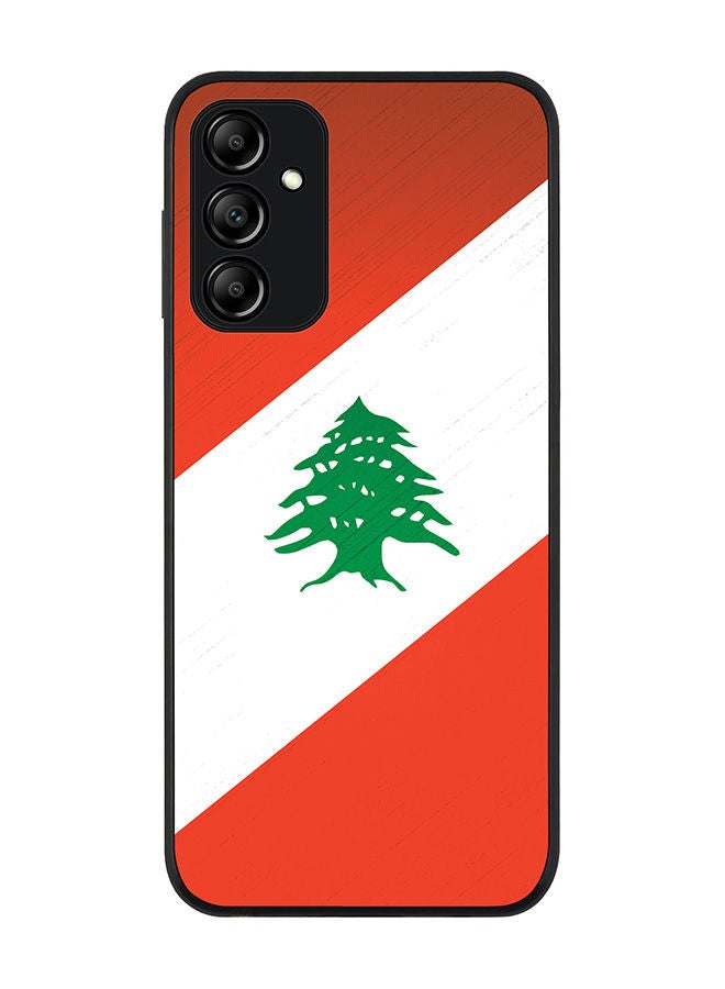 Stylizedd Rugged Black edge case for Samsung Galaxy M14 5G Slim fit Soft Case Flexible Rubber Edges Anti Drop TPU Gel Thin Cover -  Flag Of Lebanon - Image 1
