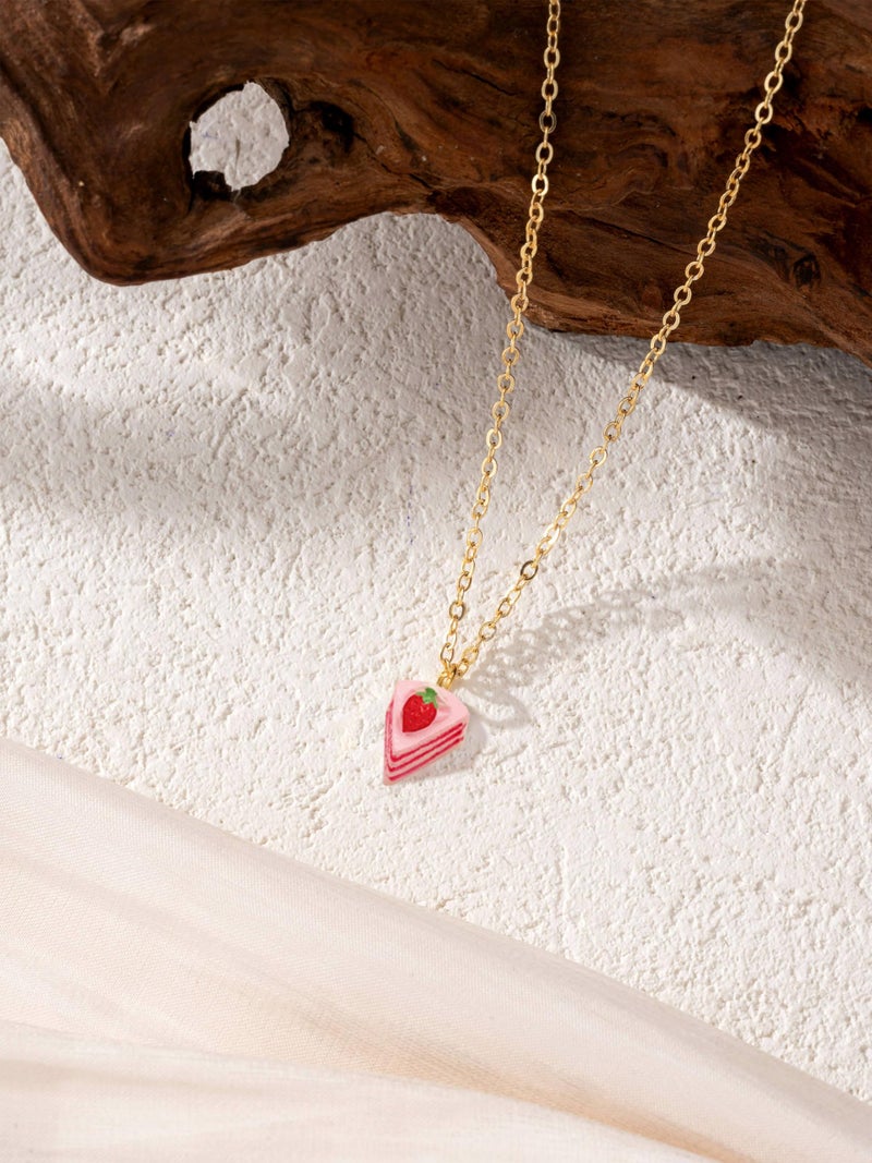 Baydurcan Cute Cake Necklace for Women, Farewell Gifts for Coworkers, Divorce Present New Job New Beginnings Gifts for Women - Image 4