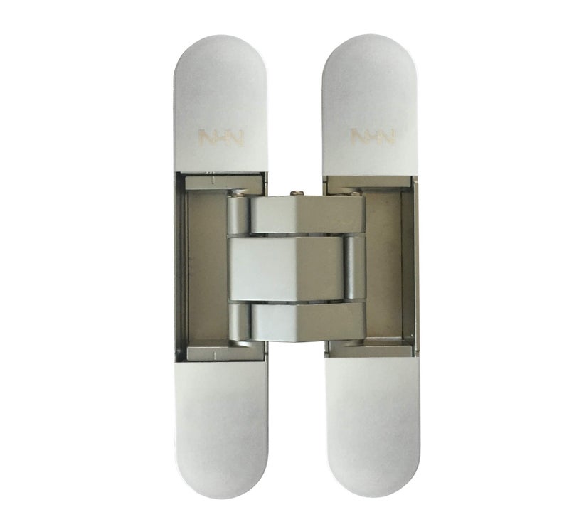 NHN KT3D140 Invisible Hinge Set of Two2 Up to 132lbs Doors Concealed and Streamline Door Hinge 3D Adjustable Up to 132lbs Satin Chrome - Image 2