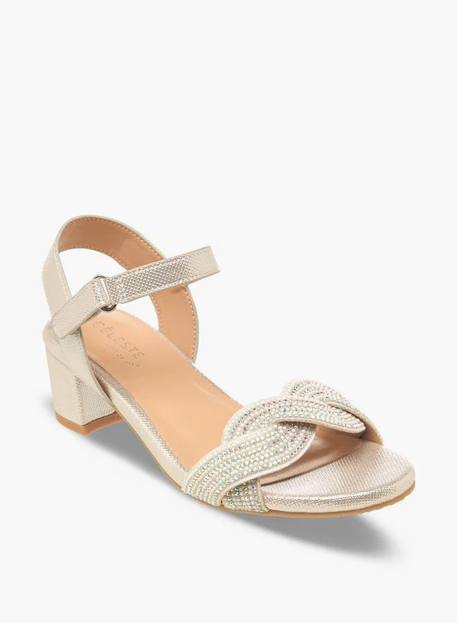 سيليست Girls Embellished Block Heel Sandals