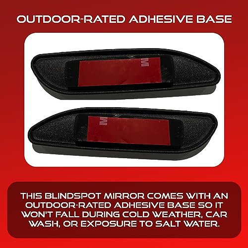 Utopicar Long Blind Spot Car Mirror Aesthetic Convex Mirrors - Side Mirror Engineered Design - Up & Down Adjustable - Blind Spot Rear View Mirrors for Car (2-Pack) - Image 5
