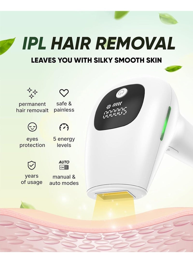 زيسكوير جهاز إزالة الشعر بتقنية IPL لتقليل نمو الشعر بشكل دائم في المنزل - إزالة الشعر بالليزر بدون ألم للوجه والجسم بنتائج تدوم طويلاً - Image 4