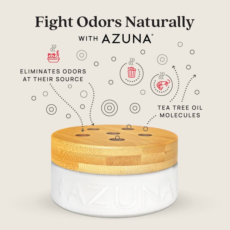 Azuna All-Natural Odor Remover Gel Refill Pouch | Air Purifier with Tea Tree Oil | Plant-Based & Long Lasting | For Pet Odors, Smoke & Strong Odors | Natural Scent, 24 oz - Image 3
