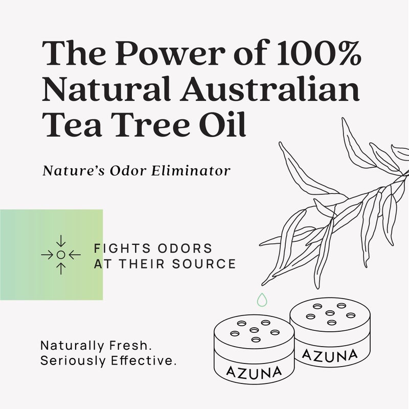Azuna All-Natural Odor Remover Gel Refill Pouch | Air Purifier with Tea Tree Oil | Plant-Based & Long Lasting | For Pet Odors, Smoke & Strong Odors | Natural Scent, 24 oz - Image 4