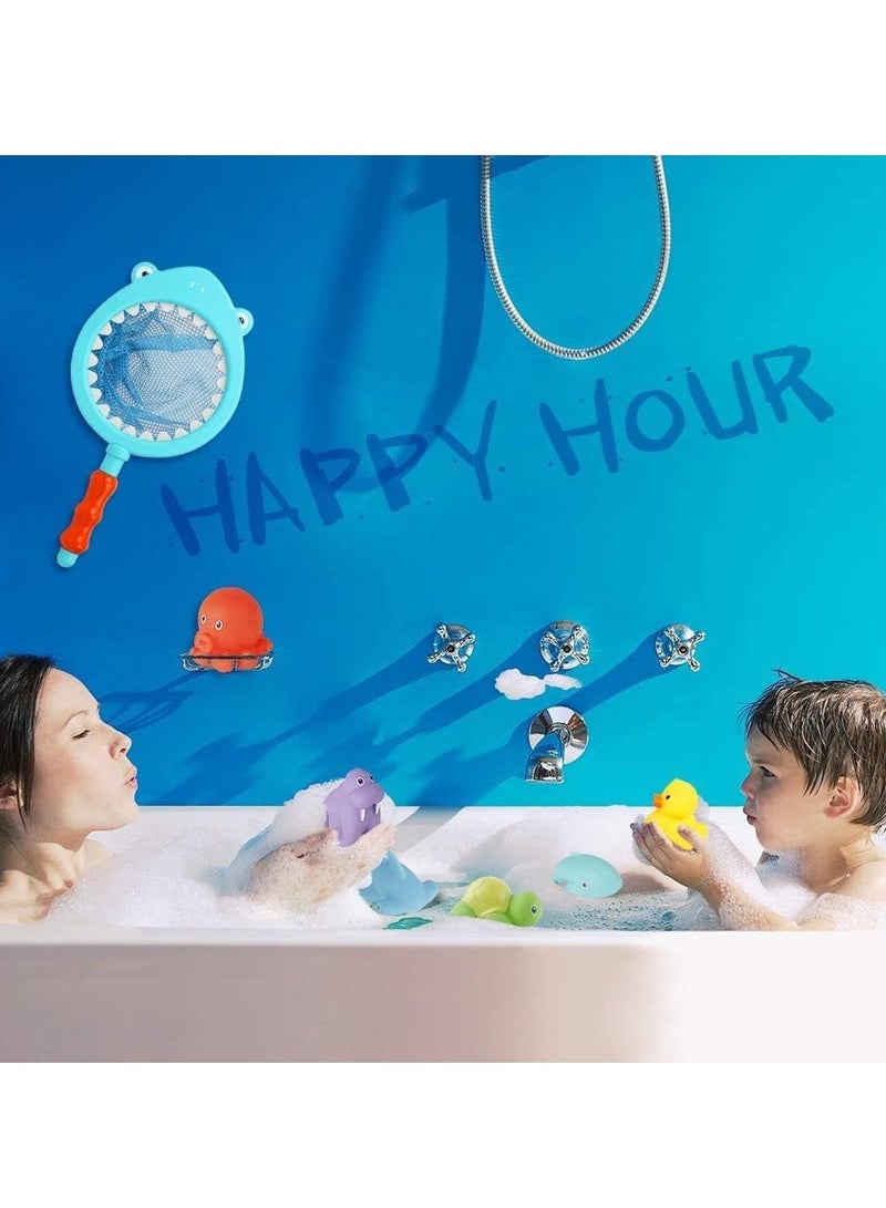 Raxoom 7Pcs Baby Bath Toys, Scoop Net Fish Pool Toys With Spray, Sounds, Color Changing Toddler Bathtub Toys - Image 2