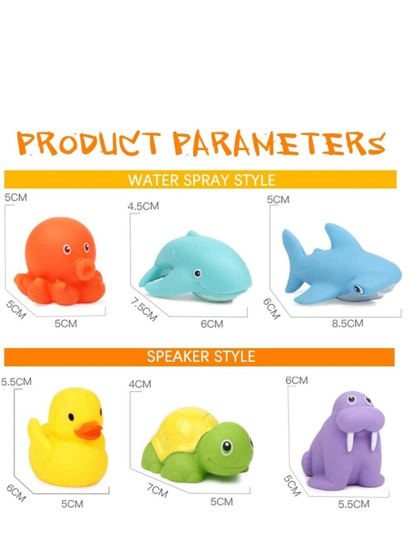 Raxoom 7Pcs Baby Bath Toys, Scoop Net Fish Pool Toys With Spray, Sounds, Color Changing Toddler Bathtub Toys - Image 3