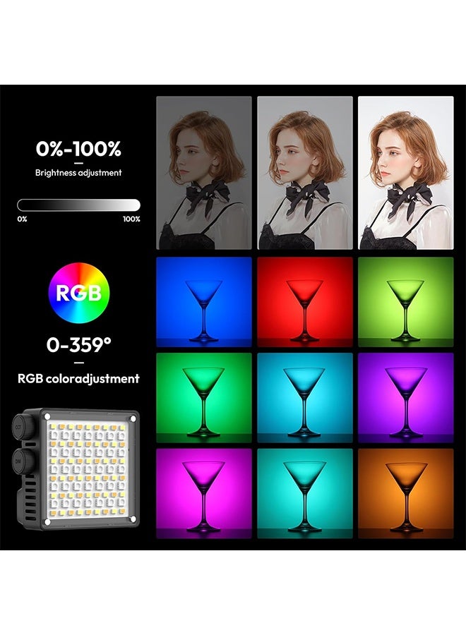 ULANZI LE20 RGB Video Light, 20W Pocket Camera Light, 2500-9000K CRI 95+ 20 Scene 360° Full Color Portable Photography Video Lighting Mini LED Fill Light for YouTube, TikTok, 5000mAh Rechargeable - Image 3