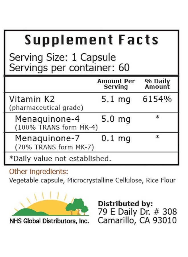 vK2 1 Pack of vK2-Vitamin K2 (MK4 and MK7) - Image 2