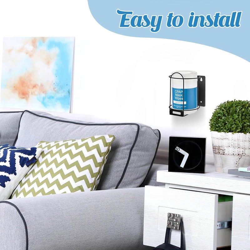 Maxcheck 2 Pack Wipes Holders Wall Brackets Cleaning Wipes and Diapers Container Organizer Dispenser for Hospital Kitchen Bathroom Offices Home and Public RestroomsBlack - Image 5