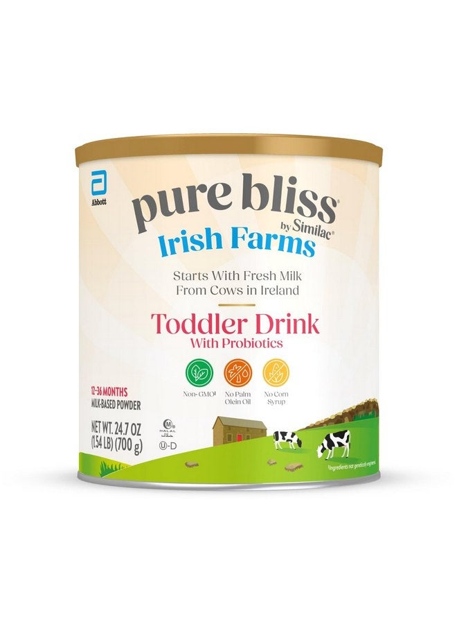 سيميلاك Pure Bliss من Similac Irish Farms Toddler Drink،* سهل الهضم، خالٍ من الكائنات المعدلة وراثيًا، مسحوق، علبة 24.7 أونصة  - Image 1