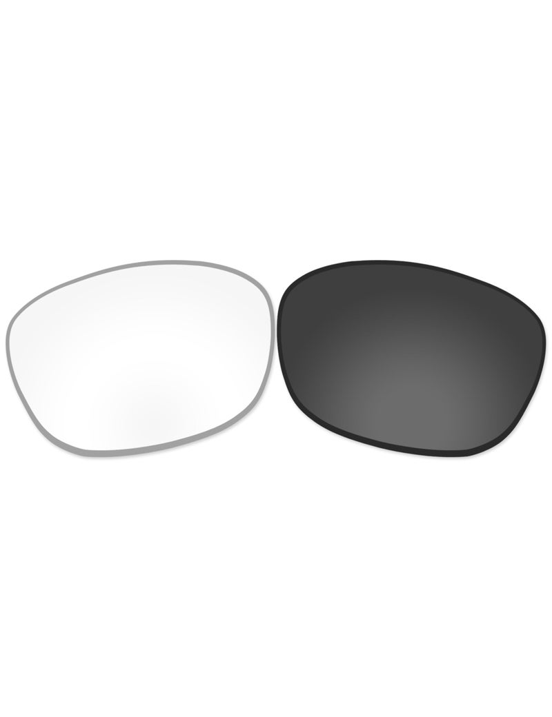 Vonxyz Lenses Replacement for Oakley Drop In OO9232 Sunglass - Clear Black Photochromic Activated - Image 1