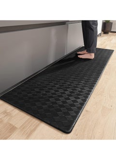 Anti Fatigue Floor Mat Multifunctional Kitchen Mat, Kitchen Carpet for Kitchen, Office, Garage, Sink, Laundry (Black 45 x 120 cm)