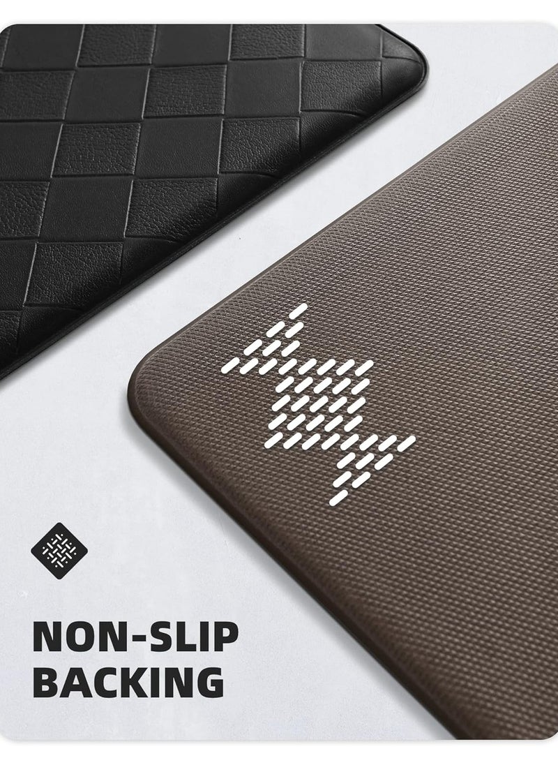 YIM-VIBEHAUS - Anti Fatigue Floor Mat Multifunctional Kitchen Mat, Kitchen Carpet for Kitchen, Office, Garage, Sink, Laundry (Black 45 x 120 cm) - Image 1