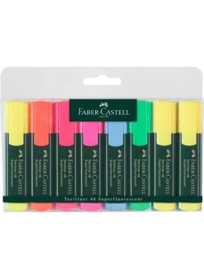 Textliner 48 Superfluorescent, Wallet Of 8