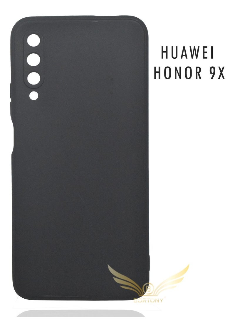 BORTONY Honor 9X Cover Liquid Silicone Protective Case  With Camera Protection - Image 1