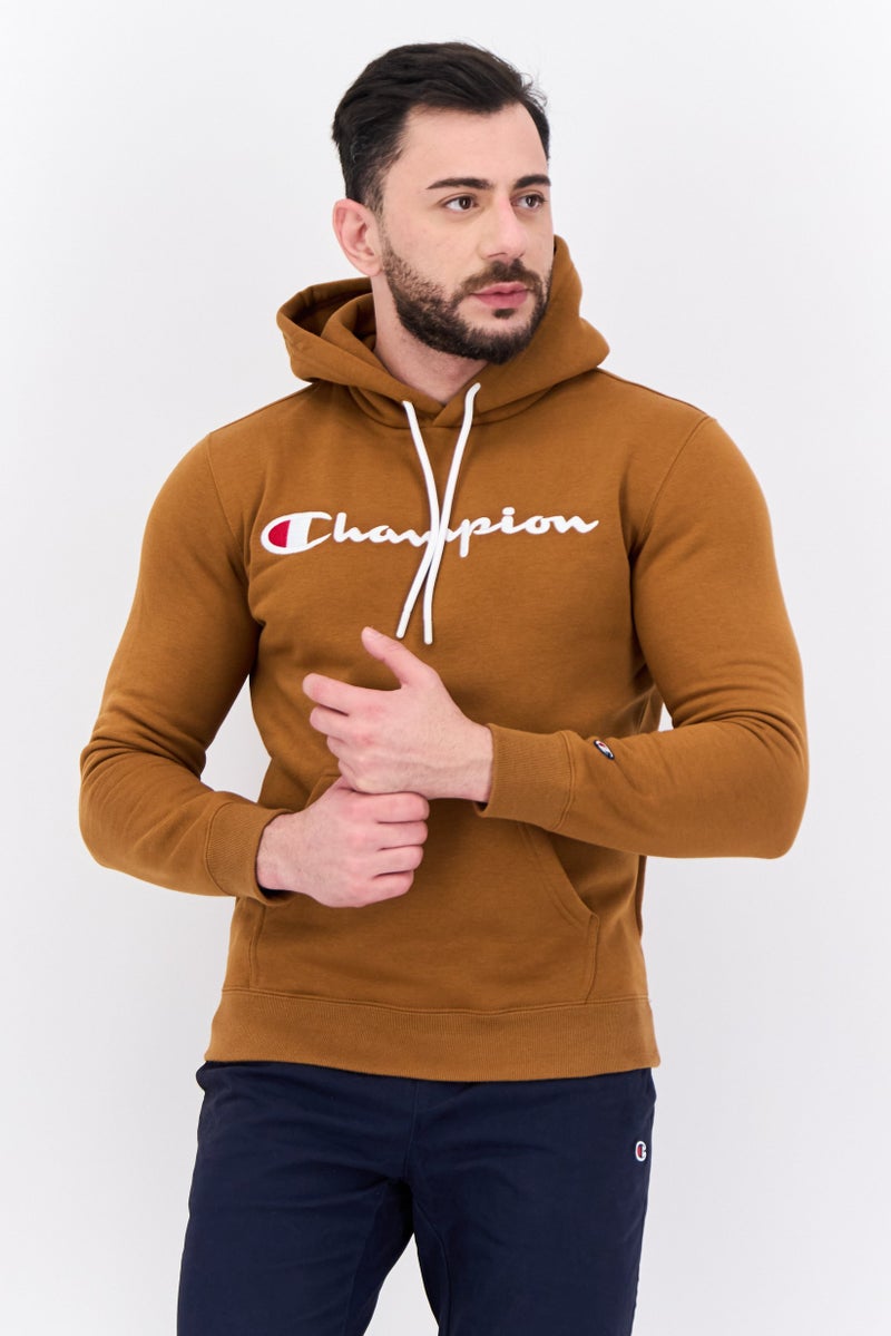 Champion Men Comfort Fit Long Sleeves Training Sweatshirt, Brown  - Image 1
