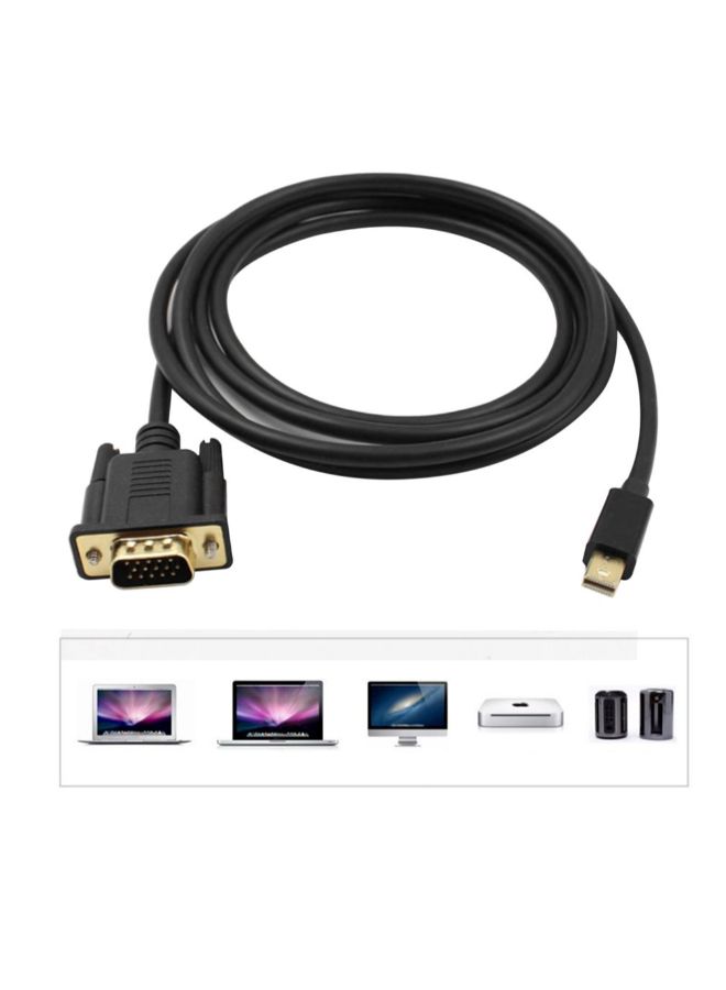 نيبمينينت 1.8M DP To VGA HD-15 Male Cable Black - Image 5