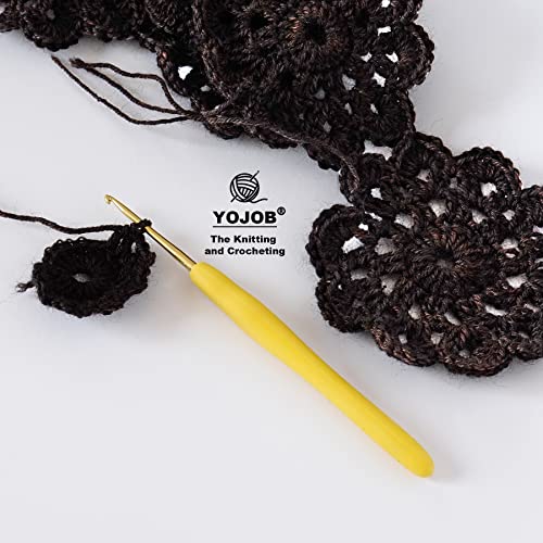 YOJOB 2Pack Size B / 2mm, C / 2.5mm Crochet Hooks, Super Smooth & Ergonomic for Beginner and Advanced (2.0mm, 2.5mm) - Image 5