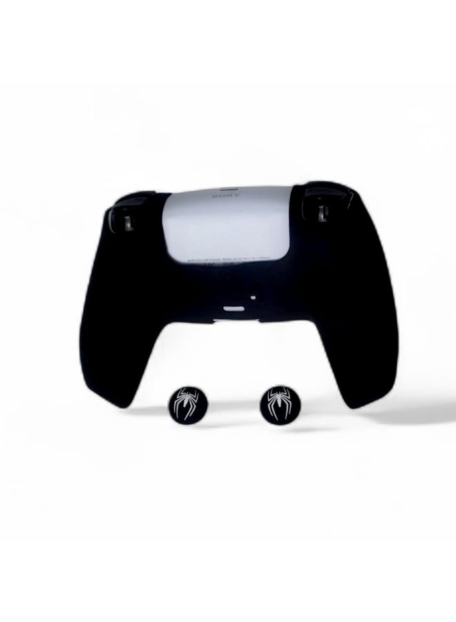 غطاء تحكم PS5 إصدار سبايدر – سيليكون أسود وأحمر بتصميم عنكبوت - Image 3