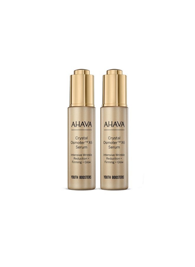 AHAVA Crystal Osmoter X6 Serum Duo Set, 1 Fl.Oz x 2 - Smooth oily lotion with Dead Sea Minerals & Osmoter, to enhance skin radiance, provide firmness and treatment against wrinkles & fine lines - Image 1