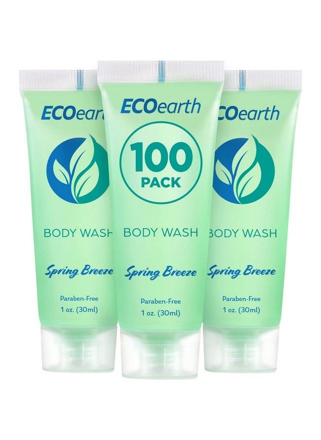 EcoEarth - Travel Size Body Wash (1 Fl Oz 100 Pk Spring Breeze) Delight Your Guests With A Revitalizing And Refreshing Hotel Body Wash Quality Mini And Small Size Guest Hotel Toiletries In Bulk - Image 1